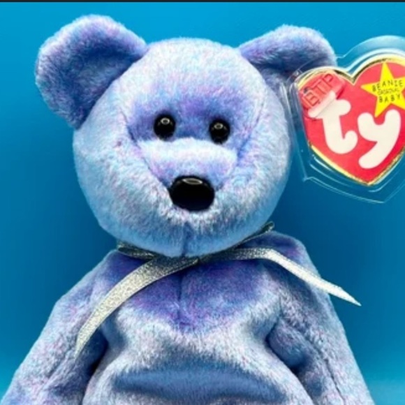 TY Beanie Baby - CLUBBY 2 the Platinum Bear (8.5 inch) - Picture 2 of 2